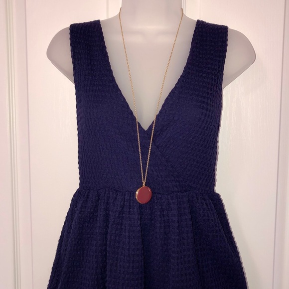 SOLD - Anthropologie 💙 Rio Rao Navy Ruffle Dress - Picture 2 of 8